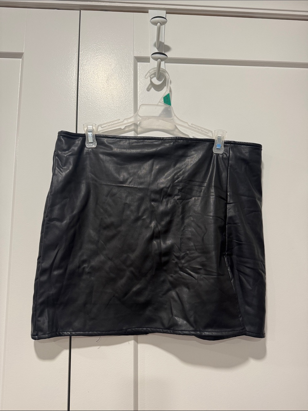 Fashion Nova Black Faux Leather Mini Skirt